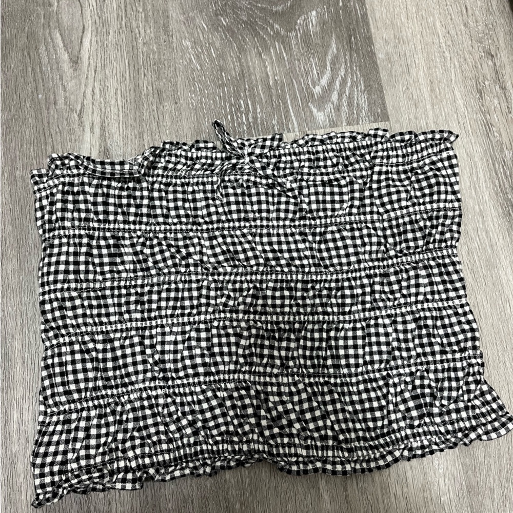 Black and White Checkered Women's Skirt
